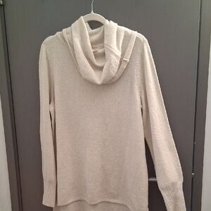 DKNY Cream Cowl Neck Sweater Size XL  Acrylic,polyester and 14% Wool